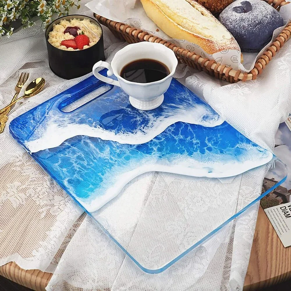 Cutting Board Epoxy Resin Silicone Molds for Serving Tray Platter Concrete Cemen